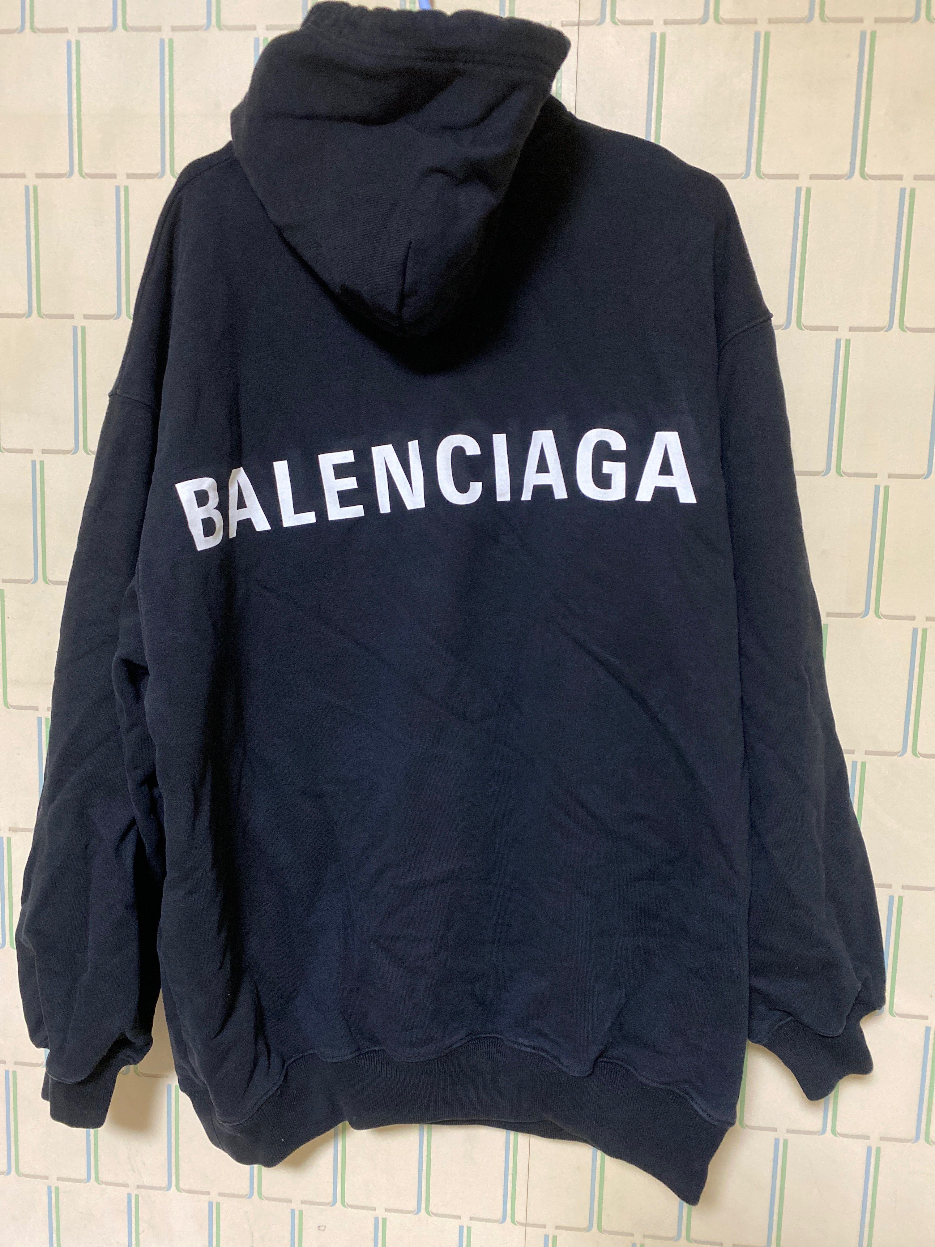 BALENCIAGA バレンシアガ Printed cotton hoodie 