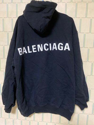 BALENCIAGA バレンシアガ Printed cotton hoodie