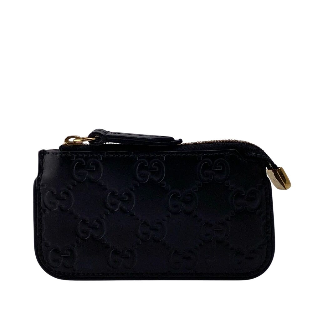 グッチ GUCCI コインケース GG シマ キーリング 447964 ブラック