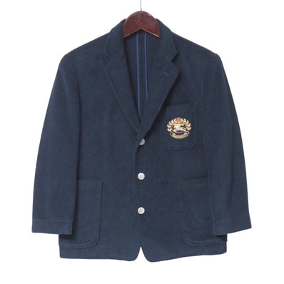 BURBERRY バーバリー ヴィンテージ テーラードジャケット サイズM パイル地 ブレザー エンブレム刺繍 ブランド古着【中古】20250808/RA5741