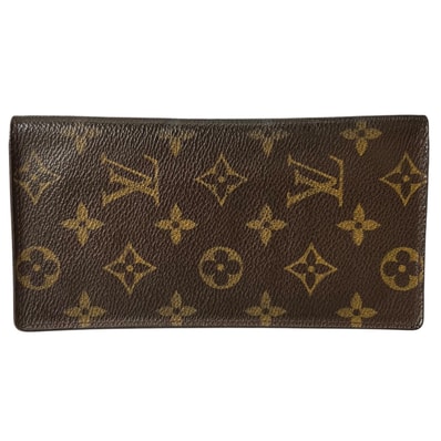 美品 LOUIS VUITTON ルイ・ヴィトン ポルトバルール・カルトクレディー 長財布 モノグラムキャンバス ブラウン レディース【中古】