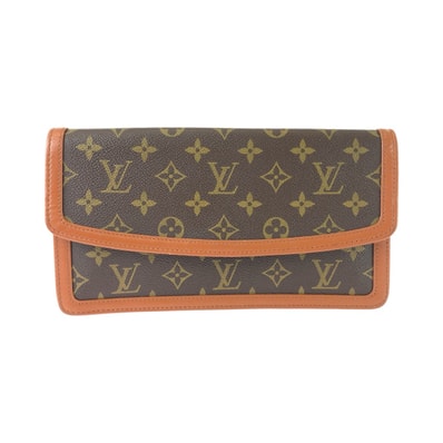 LOUIS VUITTON ルイヴィトン モノグラム ポシェットダムPM ブラウン ゴールド金具 PVC クラッチバッグ セカンドバッグ 男女兼用 1-0291809 【中古】