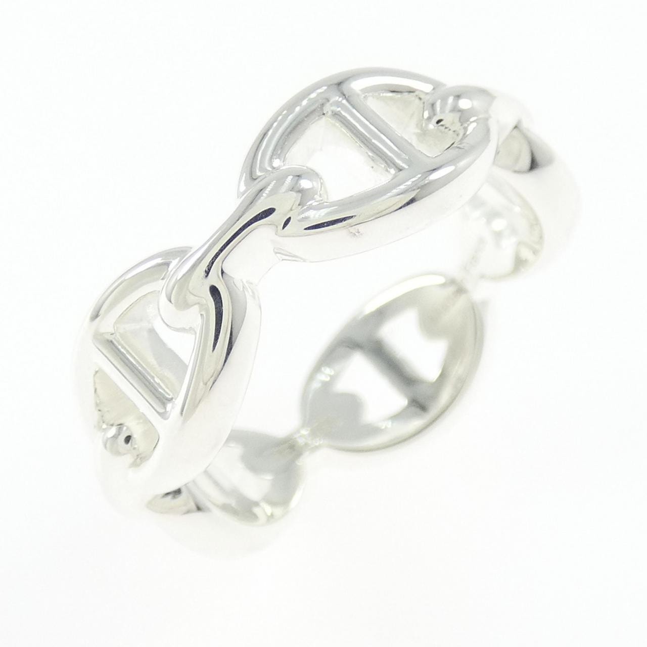 Hermes Chaine D'ancre Enchainee Ring PM "Silver"