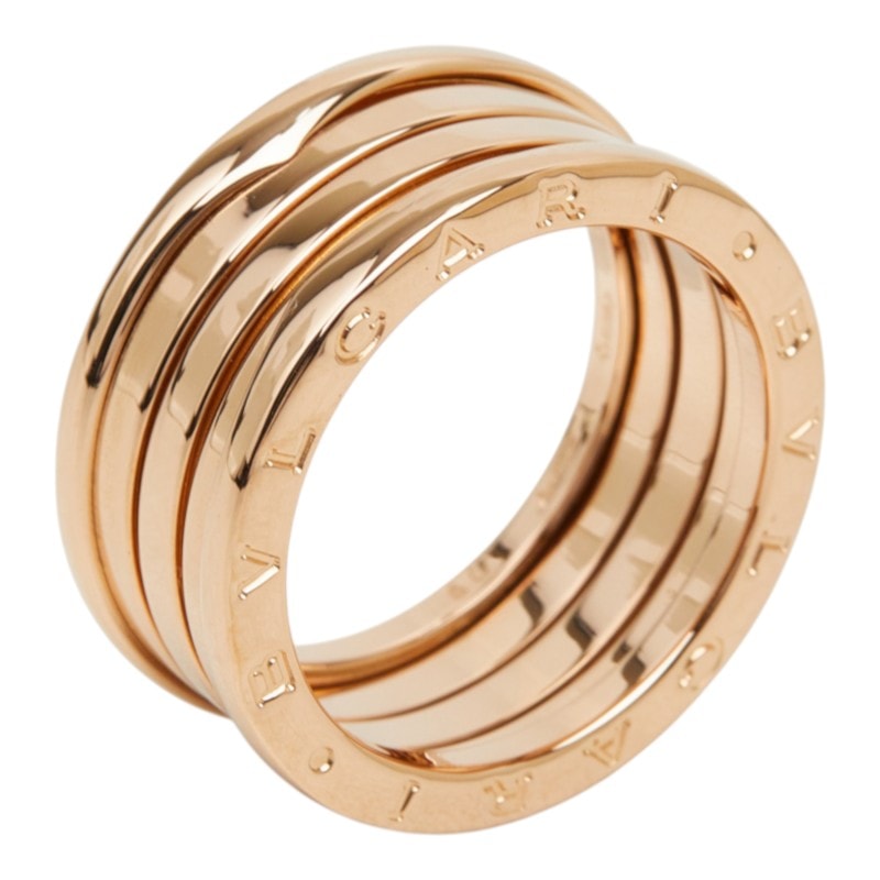 ブルガリ ピンクゴールド K18PG ピンクゴールド B-ZERO1 ビーゼロワン 4バンド リング 指輪 #60 メンズ BVLGARI 19号 中古