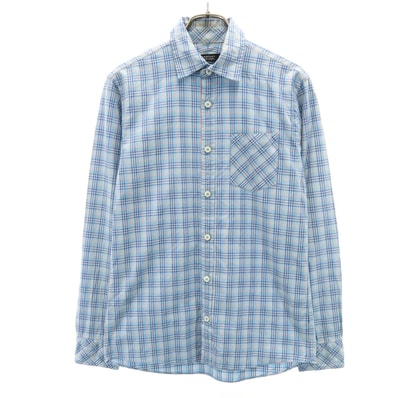 BURBERRY BLACK LABEL バーバリーブラックレーベル チェック柄 長袖 シャツ 1 ブルー 三陽商会