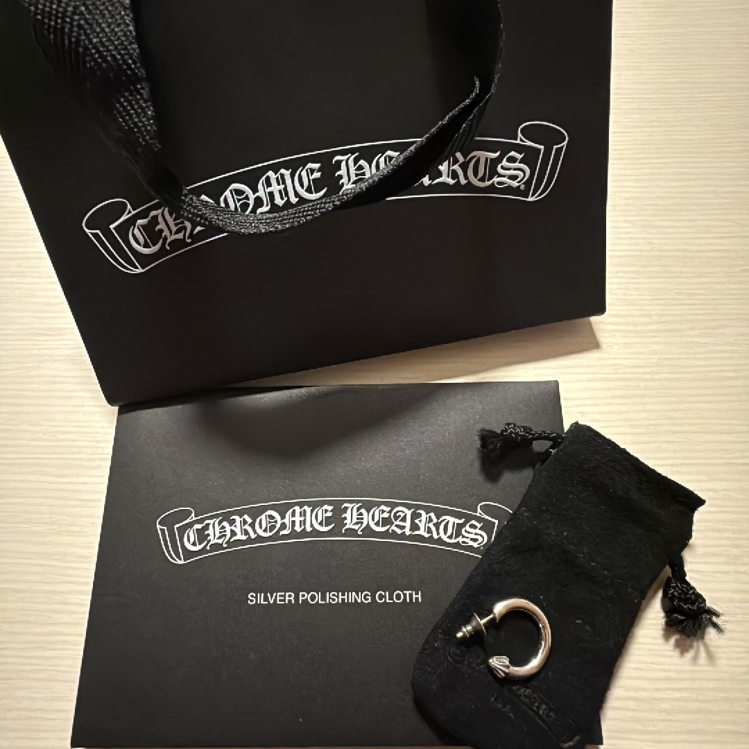 Chrome Hearts Hoop Plain Earrings "Silver"