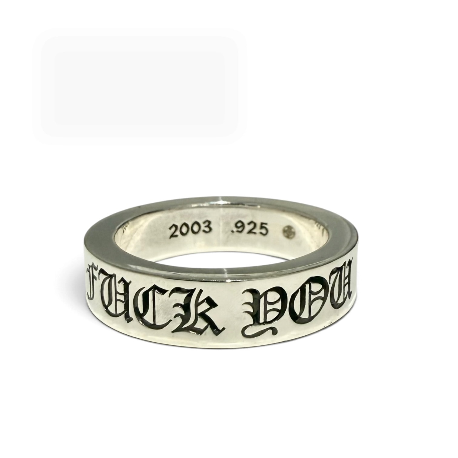 Chrome Hearts 6mm Sapcer Ring Fuck You "Silver"