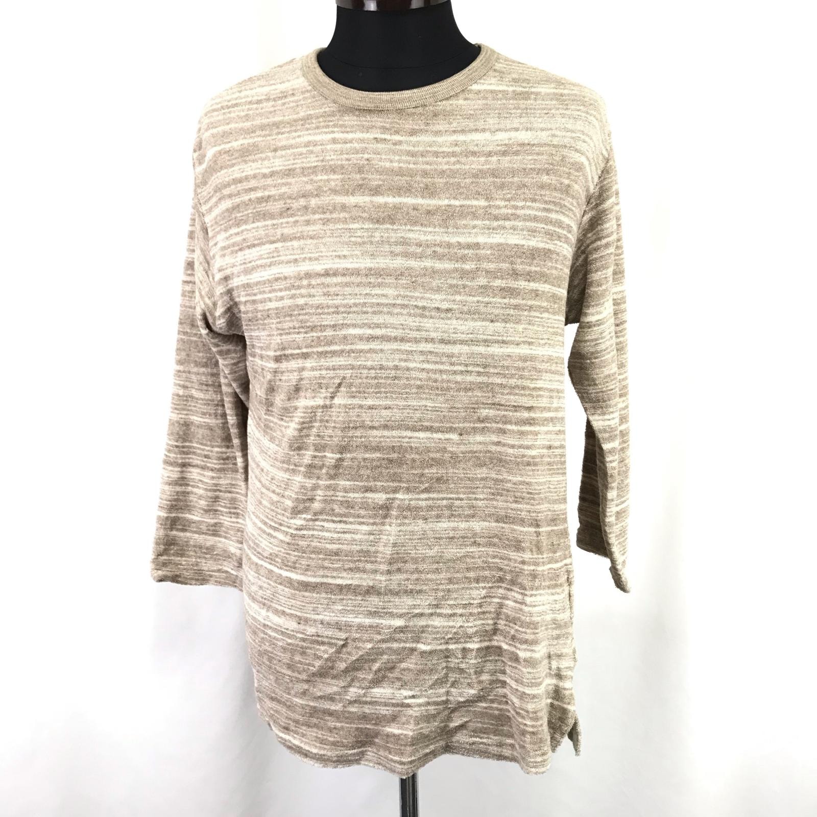 JOURNAL STANDARD【ジャーナルスタンダード】 長袖Tシャツ/ロンT【メンズM/ベージュ/beige】タオル地/Tops/◆BJ003-i