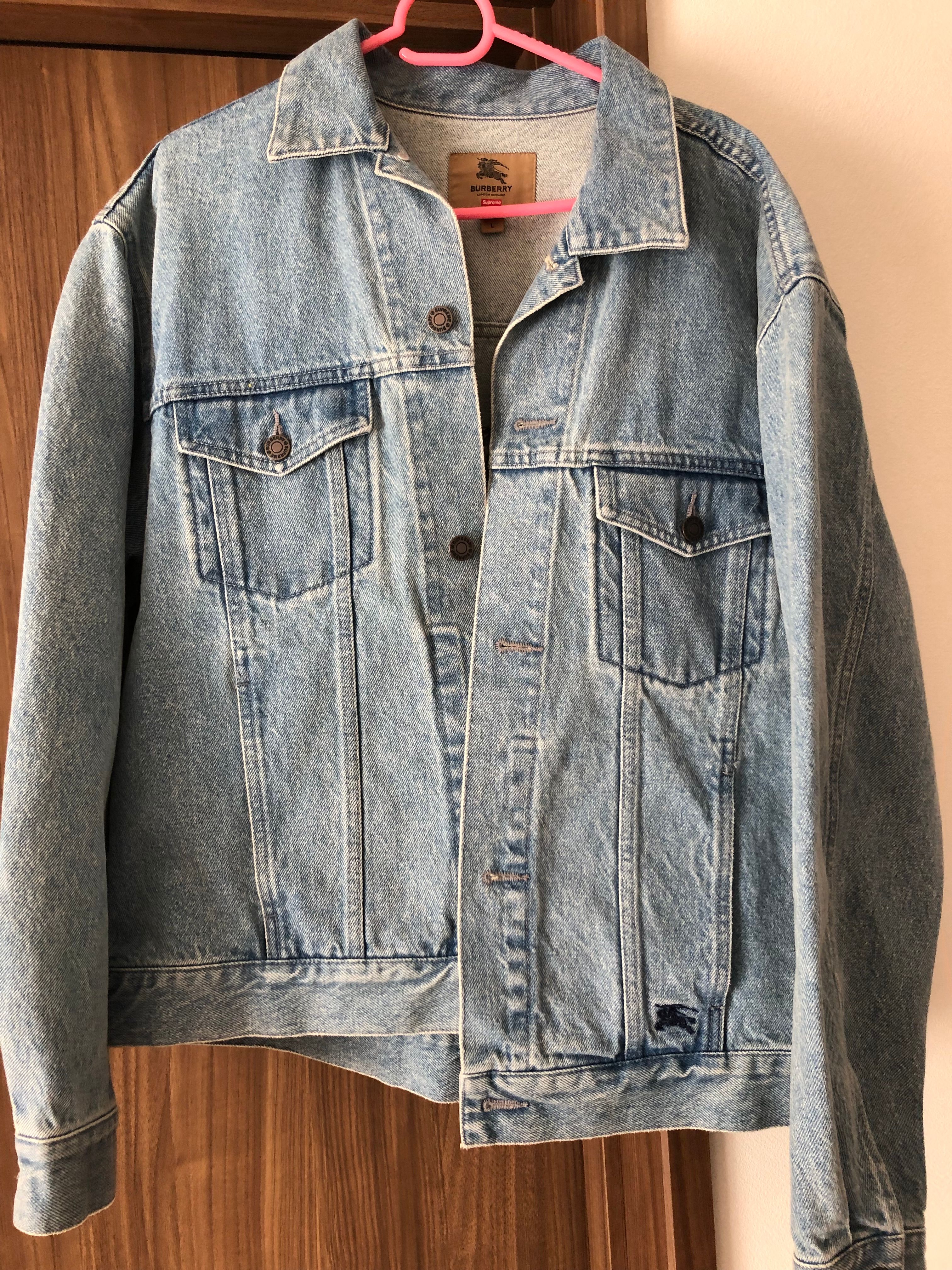 Supreme / Burberry Denim Trucker Jacket "Blue"