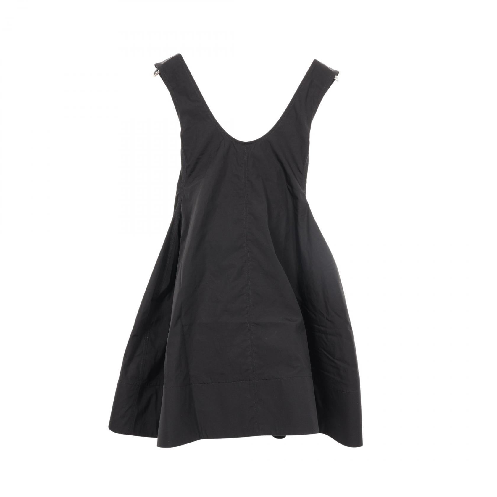 セリーヌ CELINE クロスストラップ ミニドレス ワンピース 衣料品 トップス コットン レディース ブラック系 【中古】