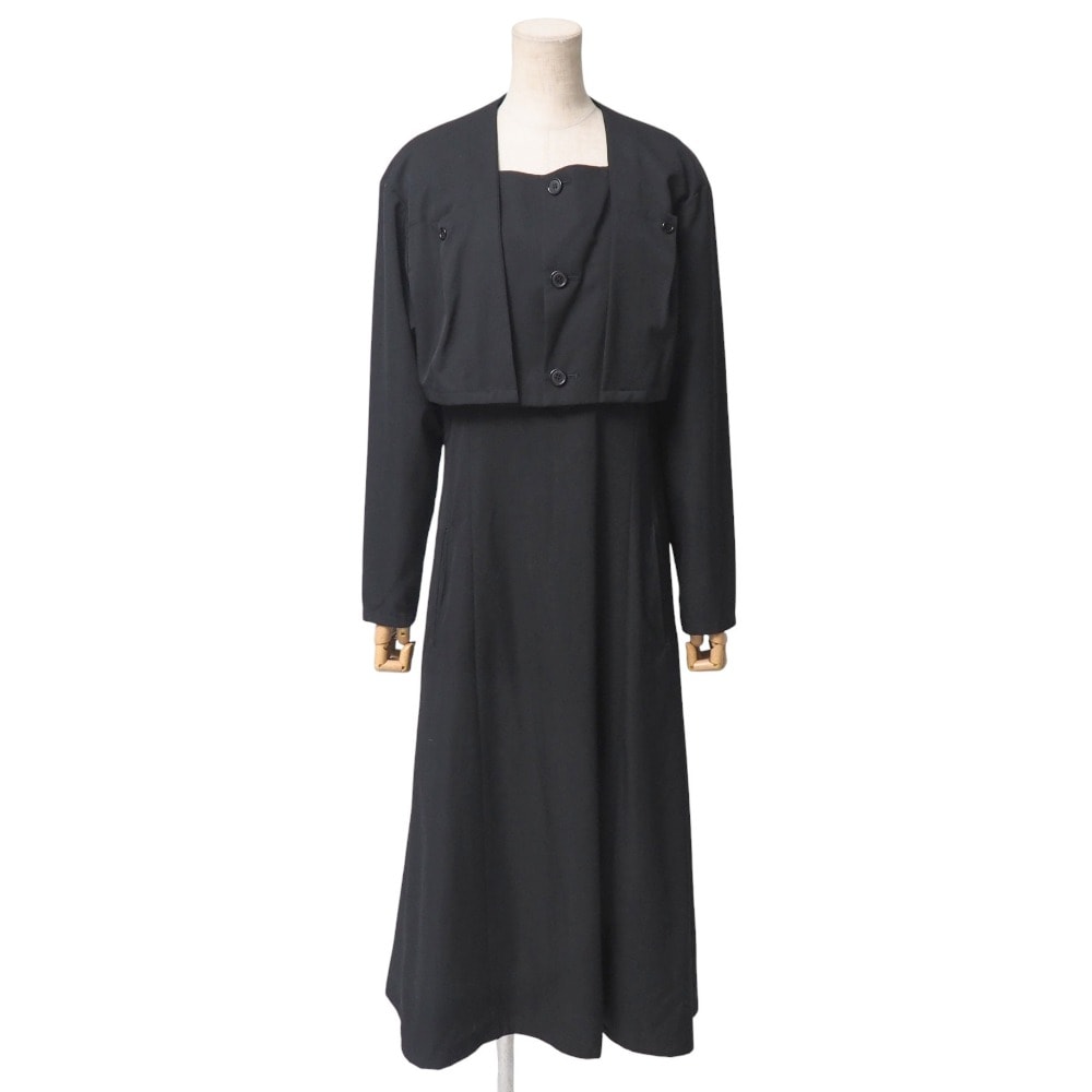 Y's Yohji Yamamoto ワイズ ヨウジヤマモト アンサンブルスーツ ウールギャバジン ショートジャケット ワンピース ブランド古着【中古】20251021/RA6206