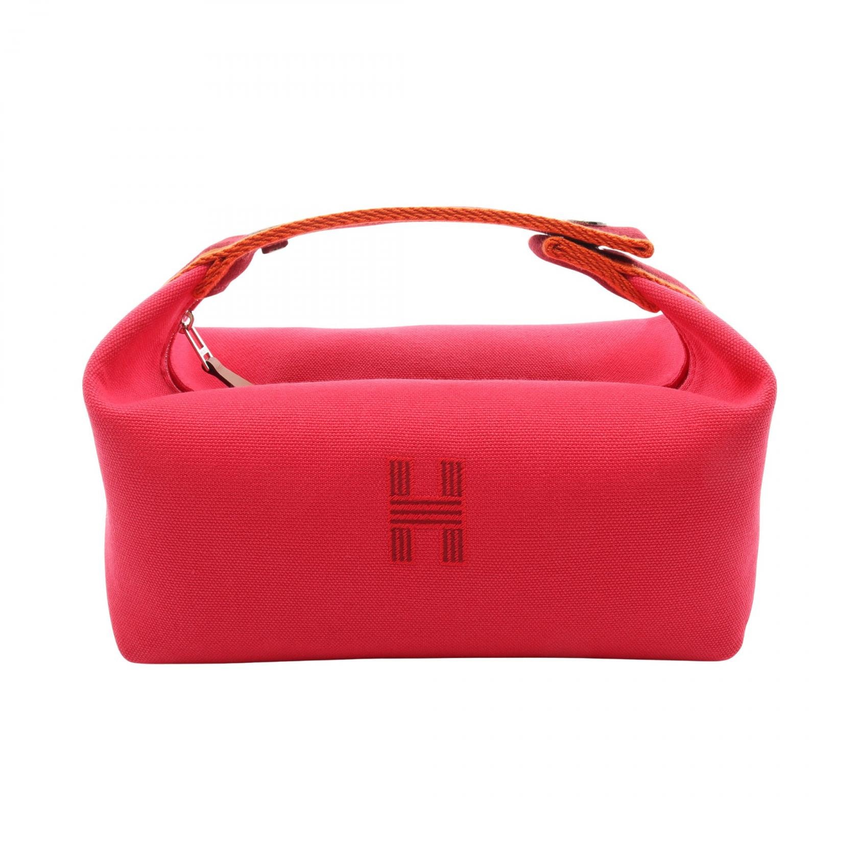 エルメス HERMES ブリッドアブラックPM ハイビスカス ハンドバッグ バッグ キャンバス ハイビスカス レディース ピンク系 / ボルドー系 / オレンジ系 H104222M 04 【中古】