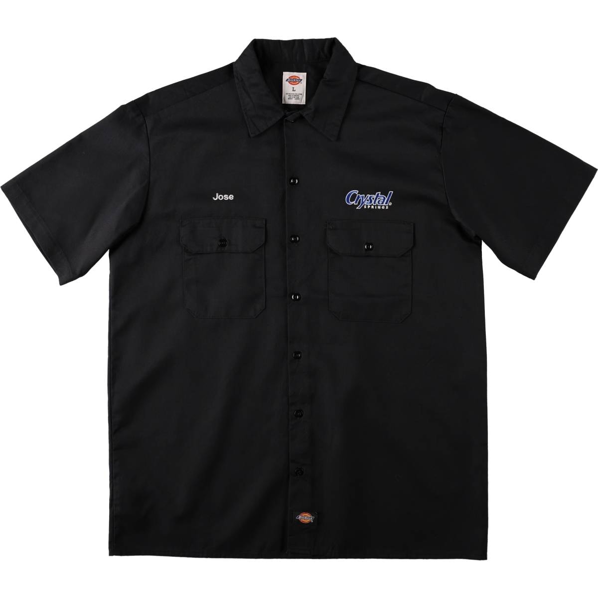古着 ディッキーズ Dickies 半袖 ワークシャツ ボックスシャツ メンズL相当/eaa665192