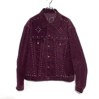 Studded Jean Jacket - 14W Corduroy