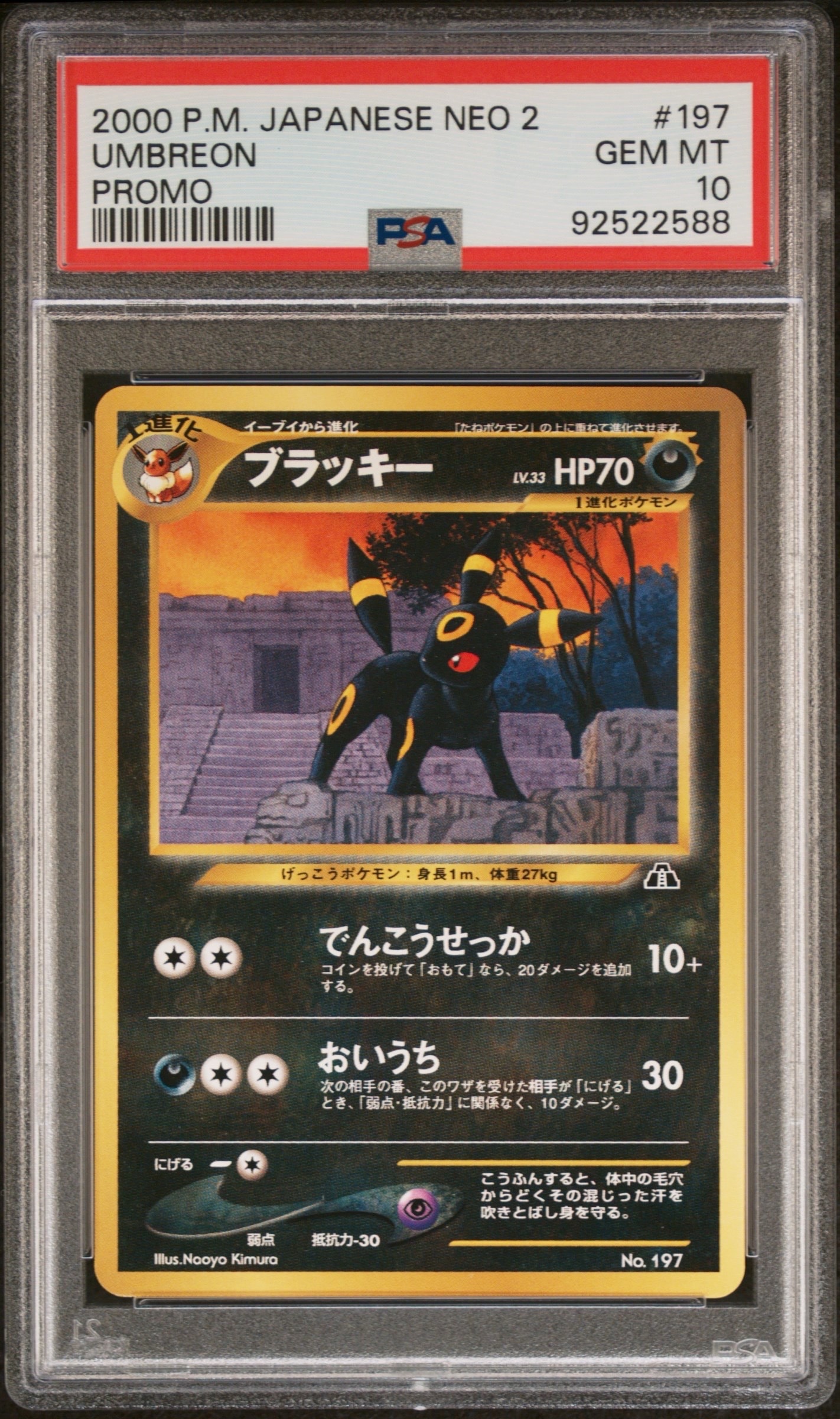 psa10 旧裏　ブラッキープレミアムファイル2 PSA10】ブラッキープレミアムファイル2: 旧裏[neoP2 No.197
