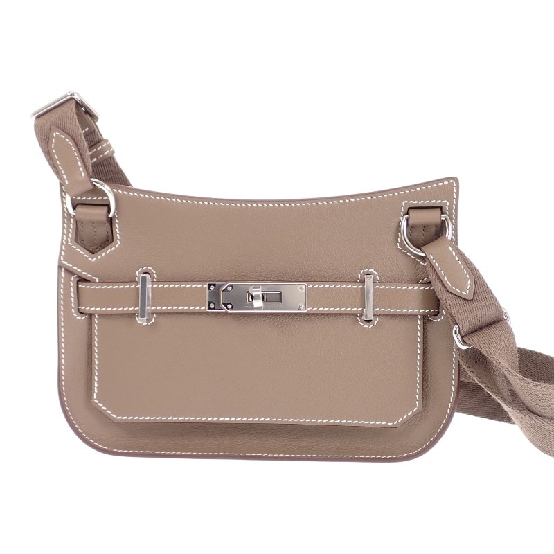 エルメス HERMES ジプシエール ミニ H084047CKAG ショルダーバッグ エバーカラ― エトゥープ シルバー金具 レディース【中古】【SAランク】
