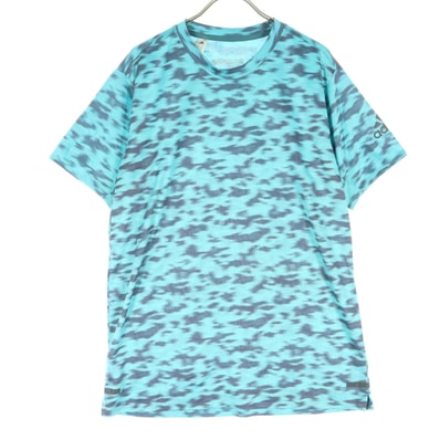 美品 adidas アディダス クライマチル climachill 総柄 半袖 Tシャツ O グリーン
