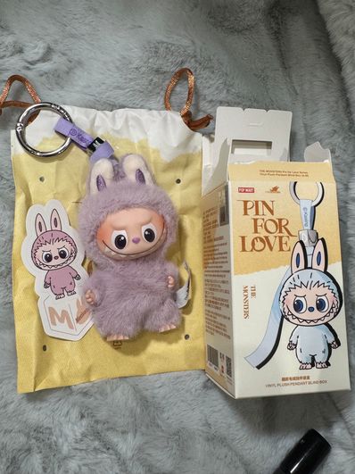 POP MART THE MONSTERS (LABUBU) Pin for Love Series-Vinyl Plush Pendant (A-M) M