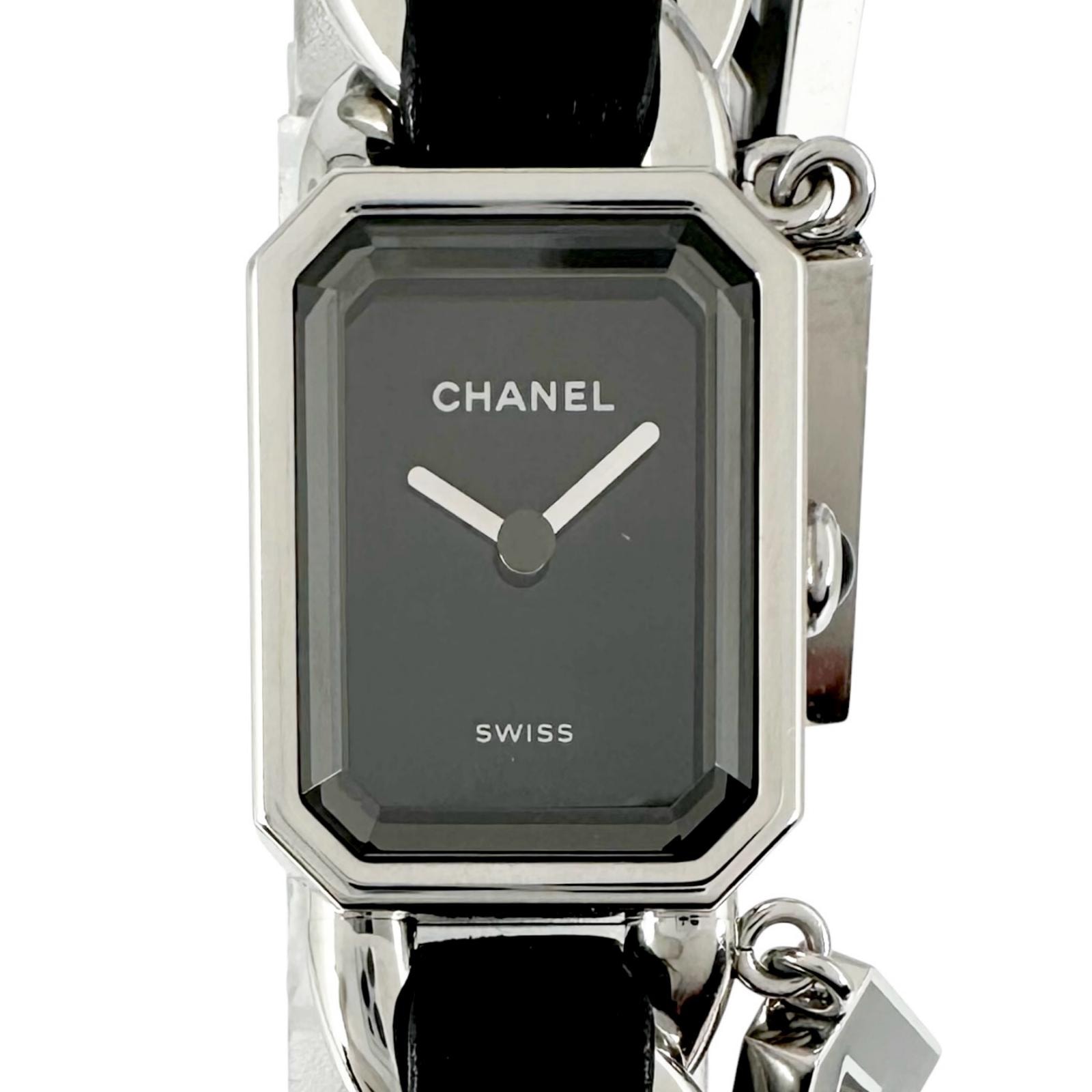 美品 CHANEL シャネル プルミエール ウォンテッド ドゥ シャネル H7471 腕時計 クォーツ ブラック文字盤 レディース【中古】