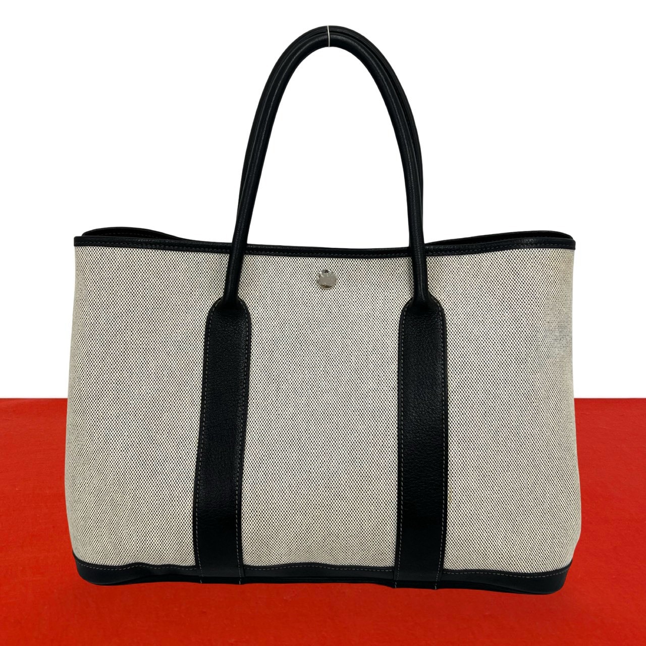 HERMES エルメス ガーデンパーティ PM トワルアッシュ ネゴンダ トートバッグ グレー
 35722