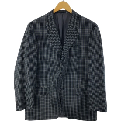 古着 バーバリー Burberry's チェック柄 ウールテーラードジャケット メンズL相当/evb010280