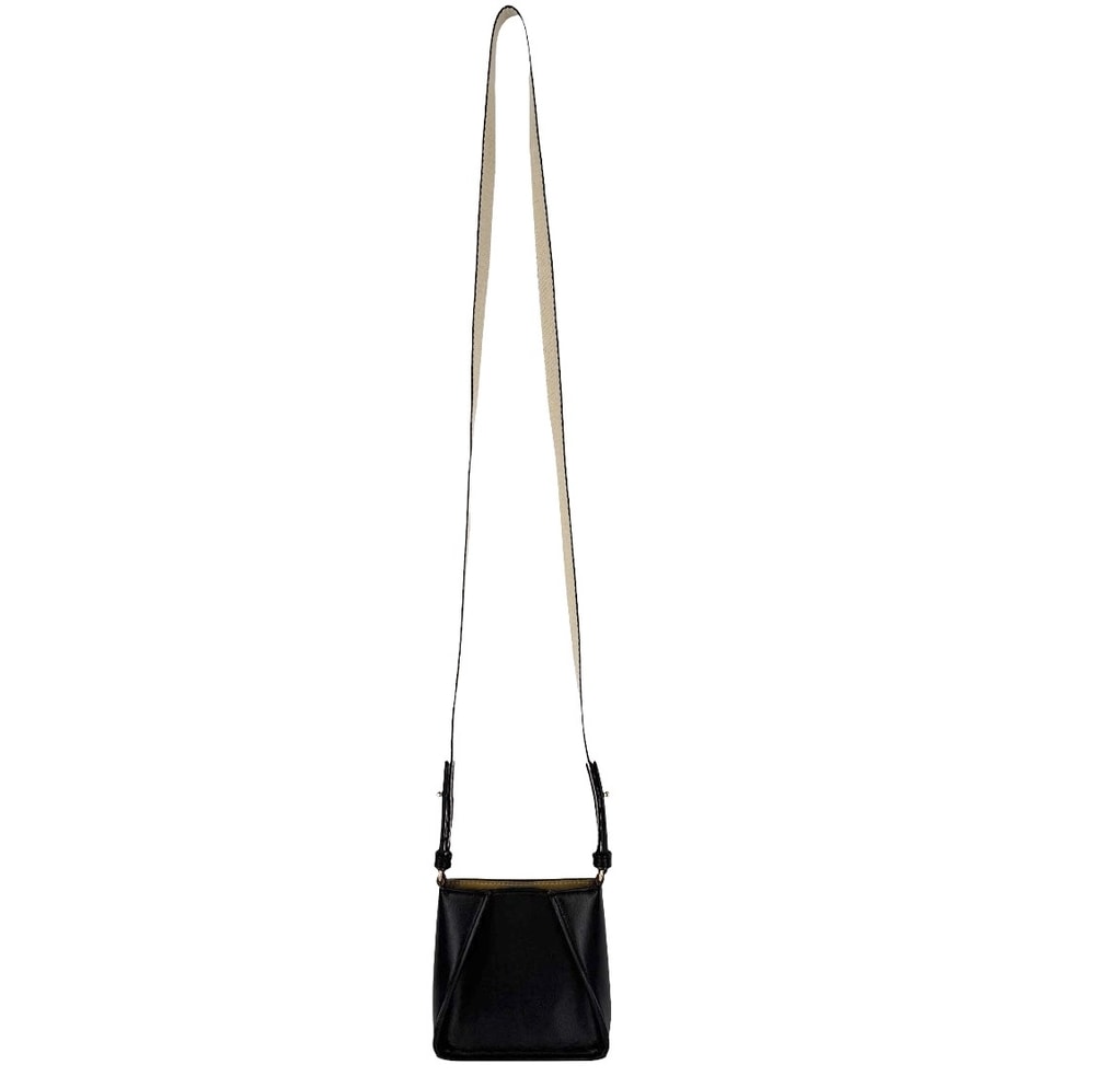 Stella McCartney ステラマッカートニー ショルダーバッグ マイクロ ステラ ミニバッグ レザー ブラック 黒 ゴールド金具 レディース 美品【中古品】