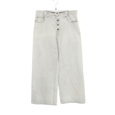 ディオール Dior ワイド デニムパンツ 衣料品 ボトムス コットン レディース グレー系 【中古】