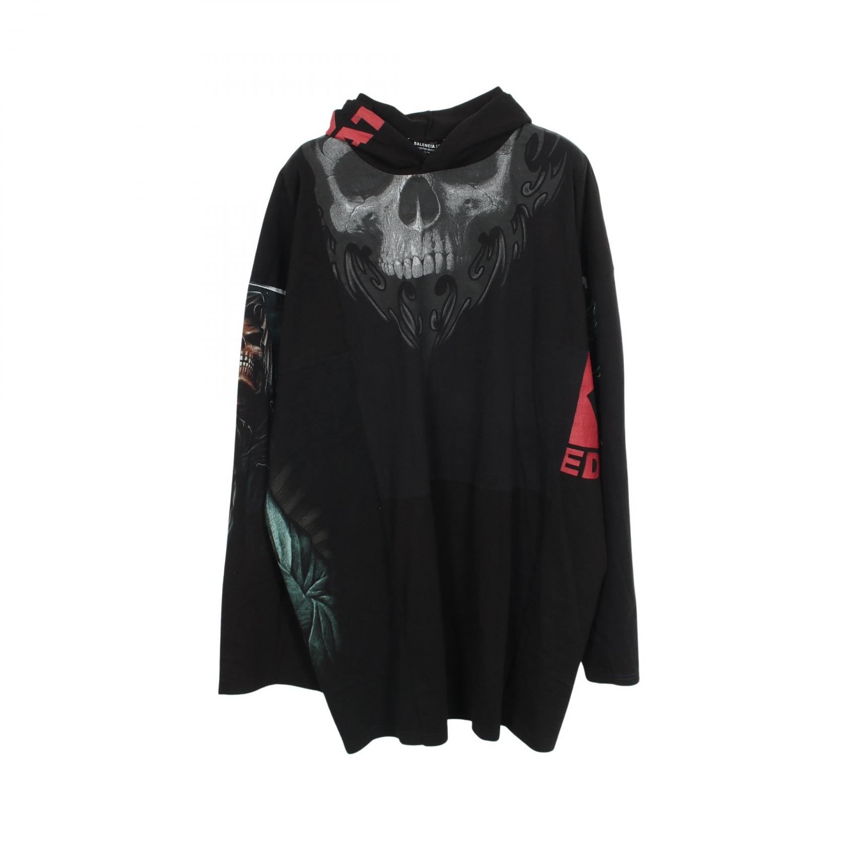 バレンシアガ BALENCIAGA LIMITED EDITION 150着限定 再構築 パーカー 衣料品 トップス コットン メンズ ブラック系 / マルチカラー 704026 【中古】