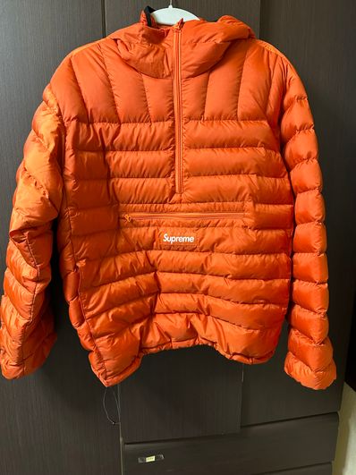 Supreme Micro Down Half Zip Hooded Pullover "Dark Orange"