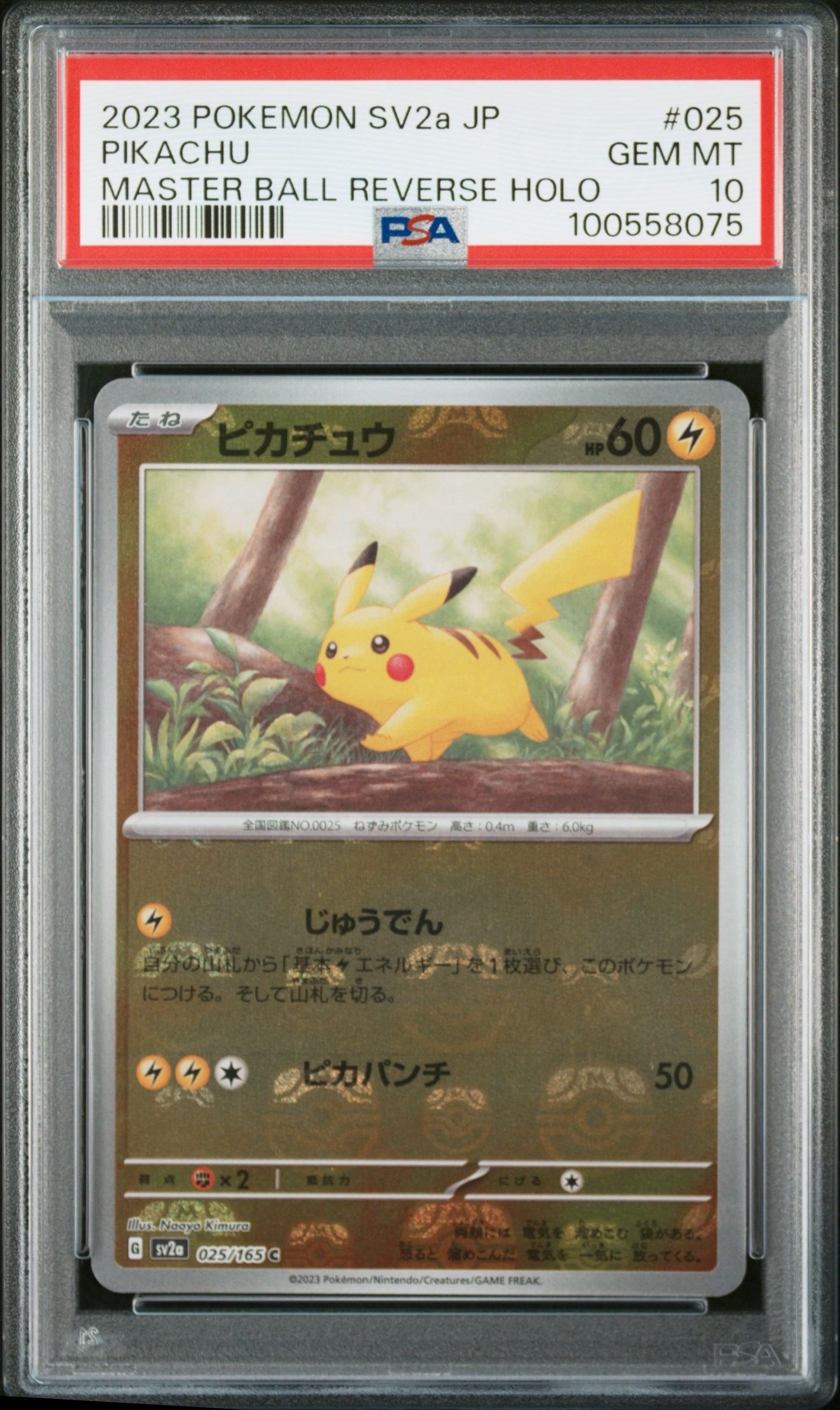 ピカチュウ C: マスターボールミラー (マスボピカチュウ) [SV2a 025/165](強化拡張パック「ポケモンカード151」)