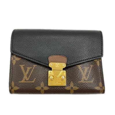 ◆◆LOUIS VUITTON ルイヴィトン ポルトフィユパラスコンパクト モノグラム 3つ折り財布 M67479 ブラック×ブラウン