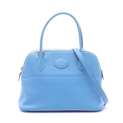 エルメス HERMES ボリード27 2WAY ハンドバッグ バッグ レザー ヴォースイフト ヴォースイフト ブルーパラダイス X刻印(2016年製造) レディース ブルー系 【中古】