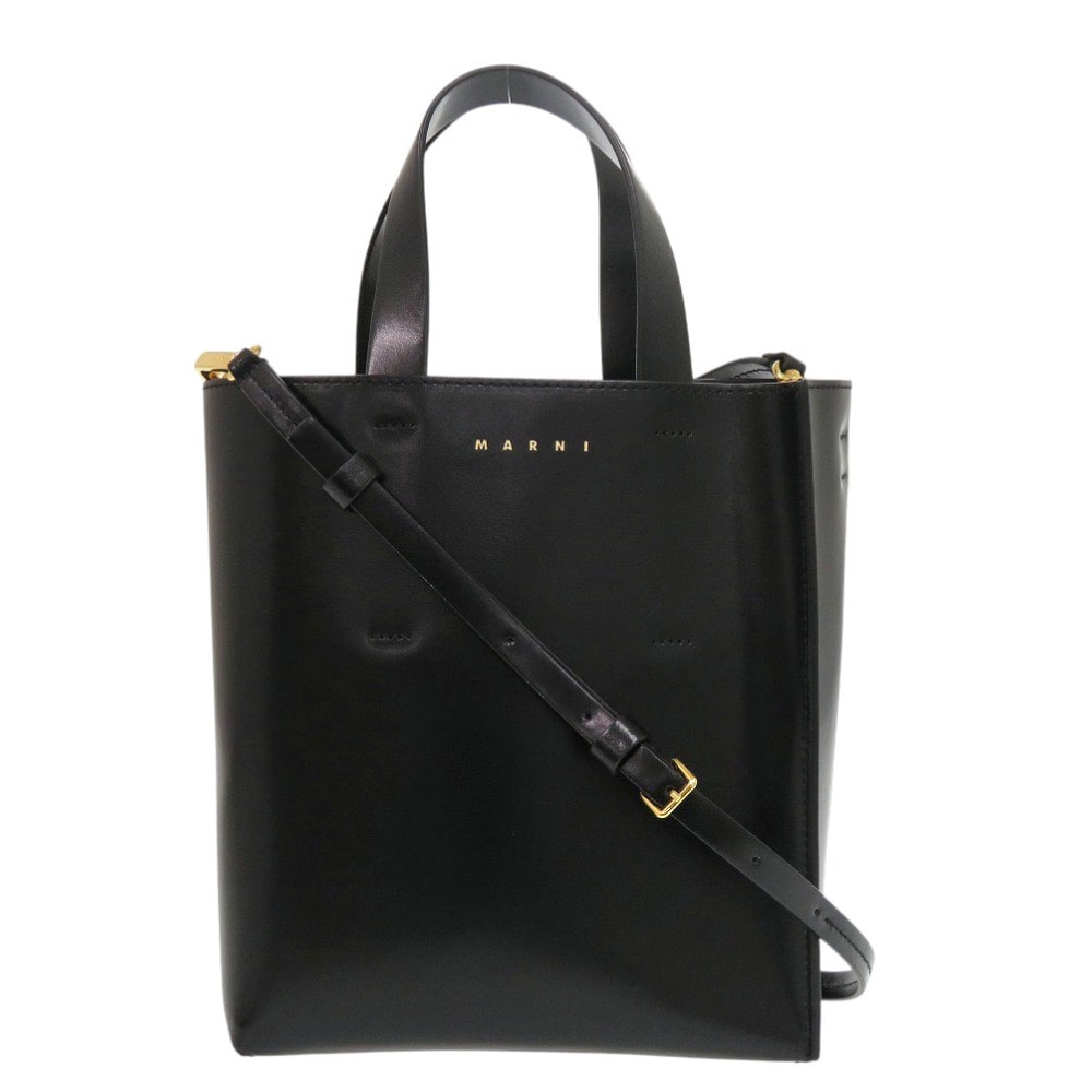 マルニ  MUSEO ミュゼオ ミニバッグ   レザー  ブラック