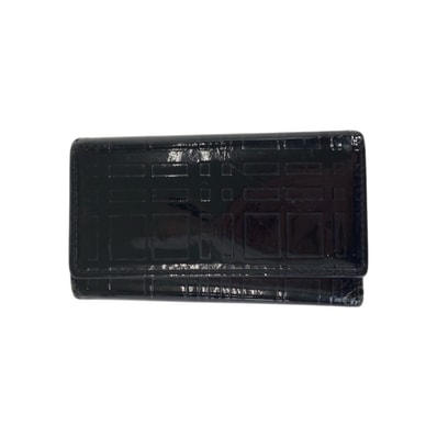BURBERRY バーバリー 5連 ブラック 黒 シルバー金具 エナメル キーケース 男女兼用 600553 【中古】