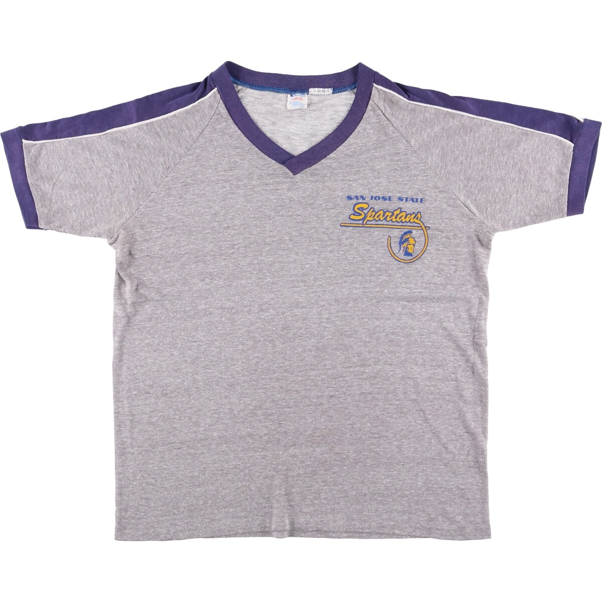 古着 80年代 チャンピオン Champion トリコタグ カレッジ Vネック リンガーTシャツ USA製 レディースL相当 ヴィンテージ/eaa574195