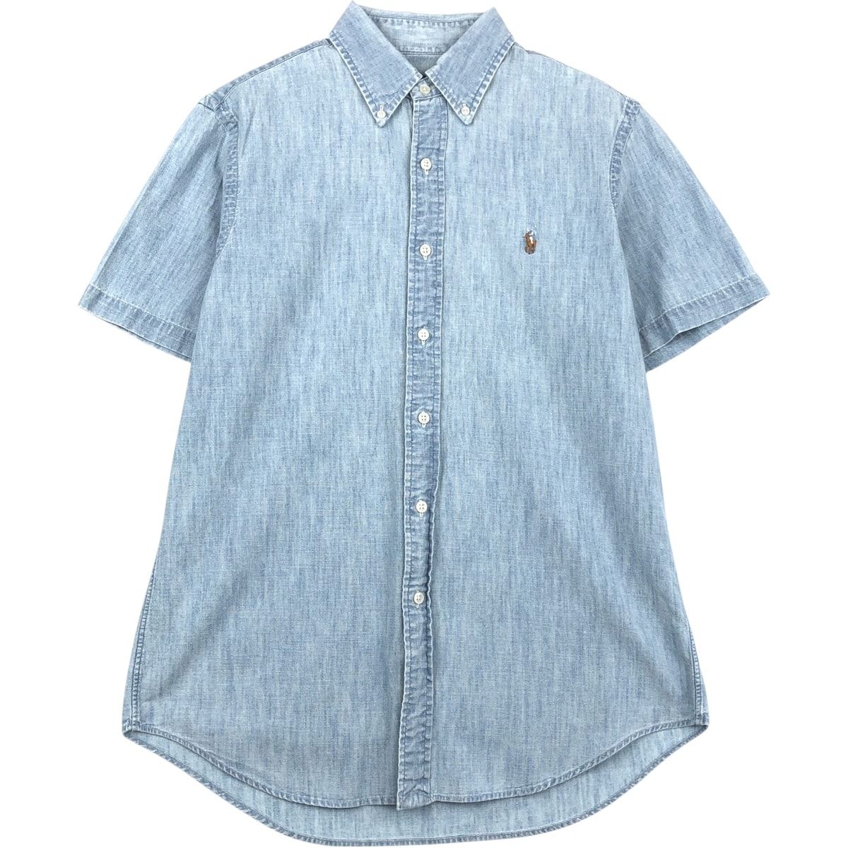古着 ラルフローレン Ralph Lauren ボタンダウン 半袖 シャンブレーシャツ メンズM相当/eaa644901