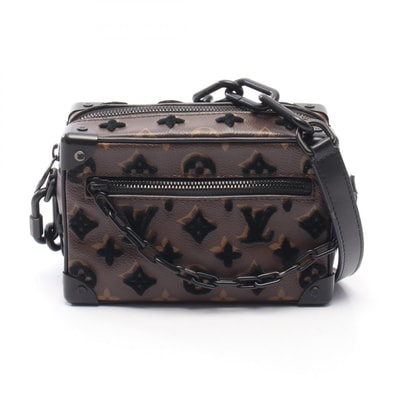 ルイ・ヴィトン LOUIS VUITTON ミニ ソフトトランク モノグラム タフタージュ ショルダーバッグ バッグ PVCコーティングキャンバス レザー メンズ ブラウン系 / ブラック系 M68970 【中古】