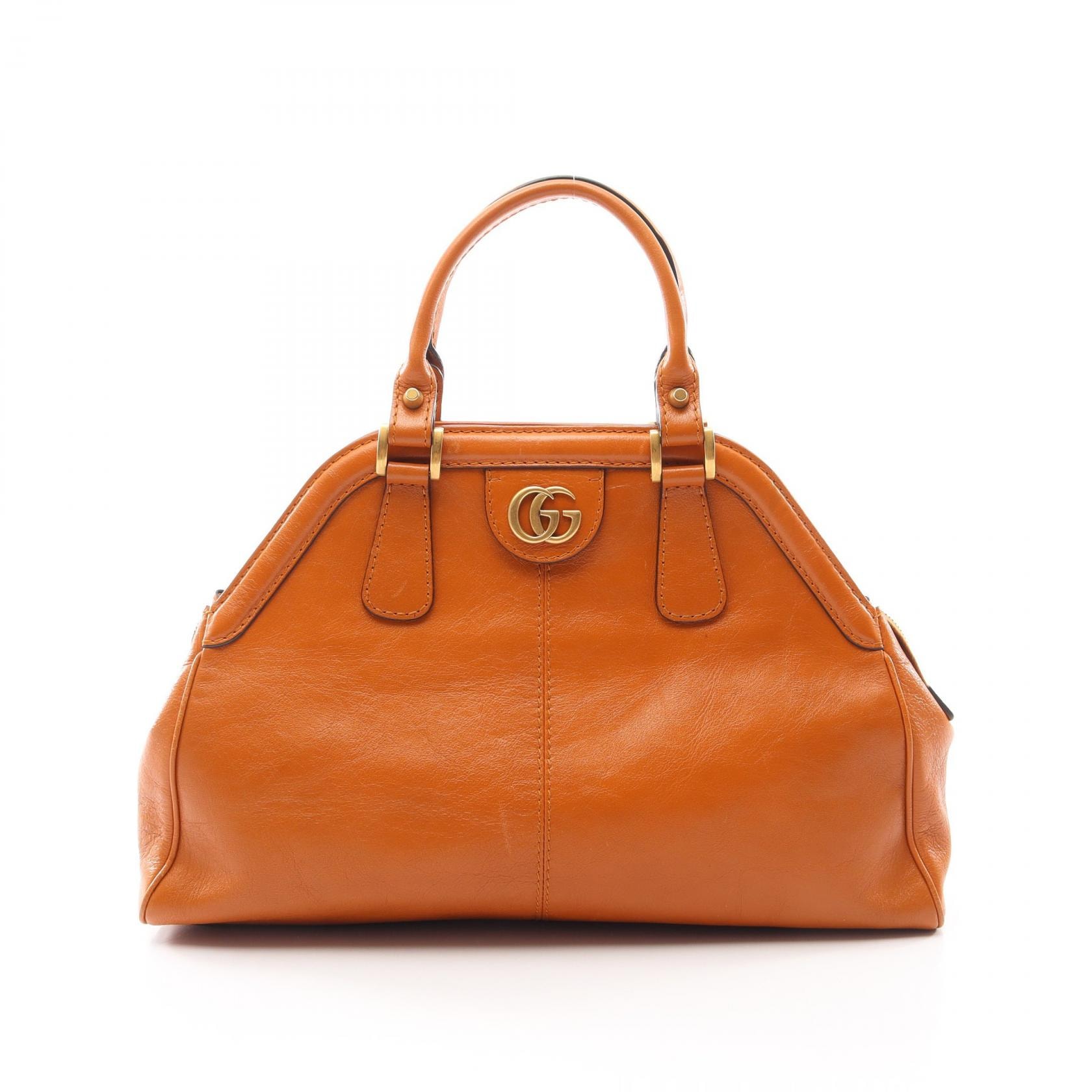 グッチ GUCCI リベル ミディアム トートバッグ バッグ レザー レディース ブラウン系 516459 【中古】