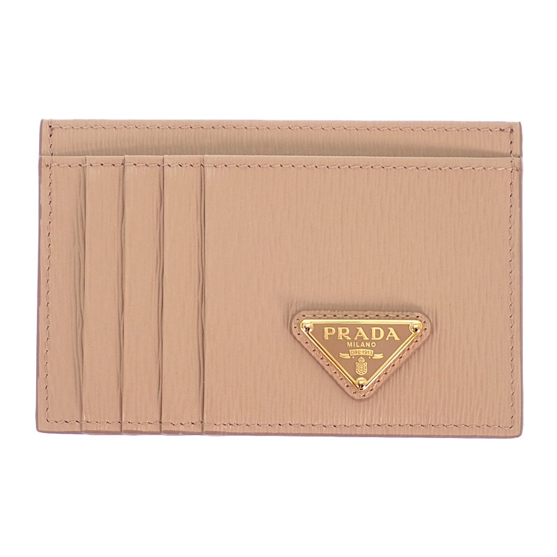 プラダ PRADA ヴィッテロ 1MC053 2DDU F0236 カードケース レザー ピンク CIPRIA ゴールド金具 レディース【中古】【Aランク】