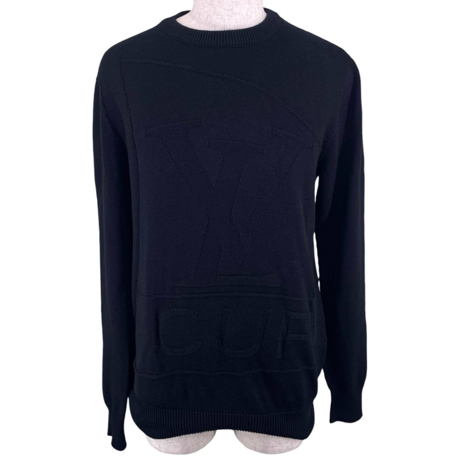美品 ルイヴィトン ニット ネイビー メンズ XL