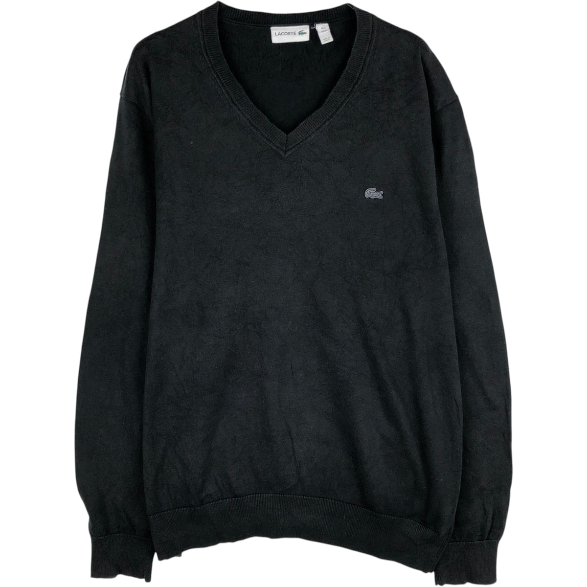 古着 ラコステ LACOSTE Vネック コットンニットセーター メンズXL相当/eaa645896