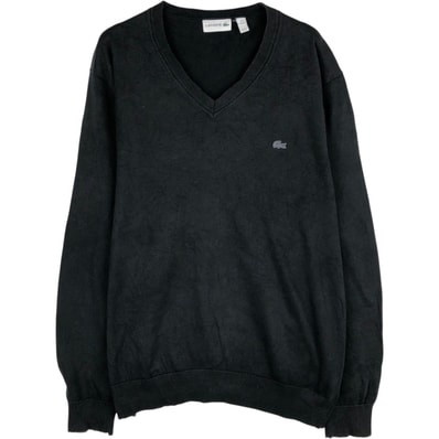 古着 ラコステ LACOSTE Vネック コットンニットセーター メンズXL相当/eaa645896