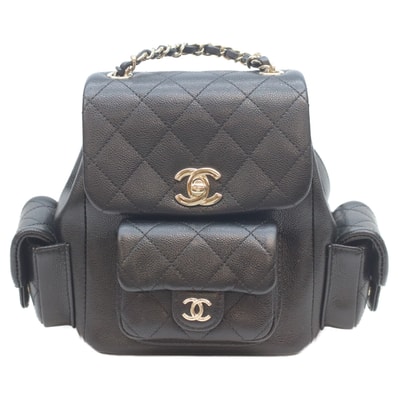 シャネル ブラック AS4399 キャビアスキン マトラッセ バックパック