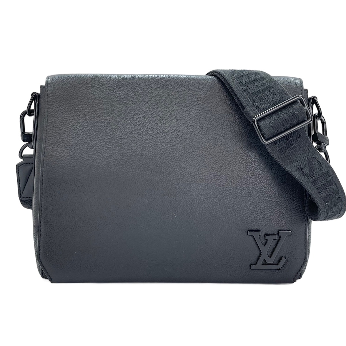 ヴィトン LV レザー テイクオフ・メッセンジャー ショルダーバッグ【中古】