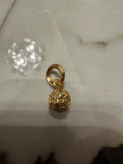 Chrome Hearts 22K Pyramid Plus Ball Charm Pendant "Yellow Gold"