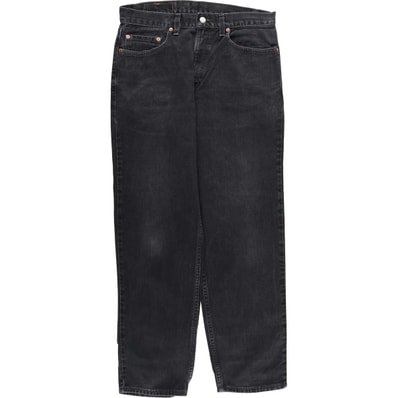 古着 00年代 リーバイス Levi's 550-0260 RELAXED FIT ブラックデニム テーパードデニムパンツ USA製 メンズw35相当/evb030895