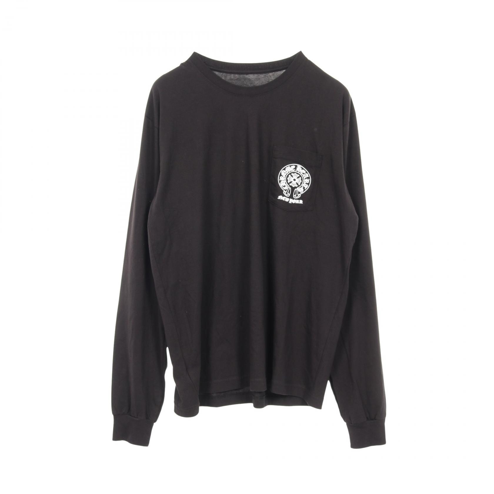 クロムハーツ CHROME HEARTS ホースシュー 33 カットソー 衣料品 トップス コットン レディース ブルー系 / イエロー系 【中古】 ホースシュー 33 Tシャツ クルーネック 長袖 コットン ブルー イエロー