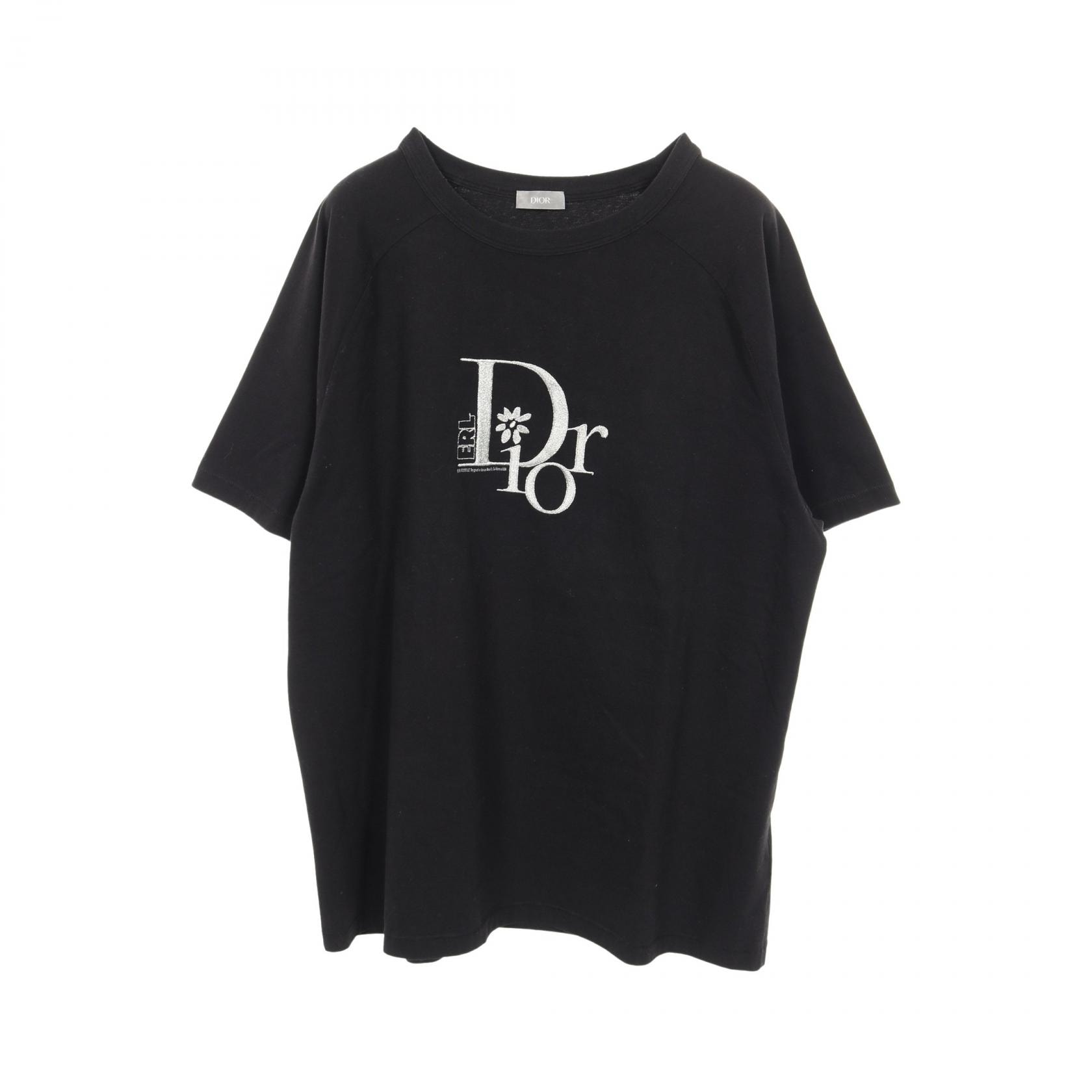ディオール Dior DIOR × ERL 半袖Tシャツ 衣料品 トップス コットン メンズ ブラック系 313J647A0817 【中古】