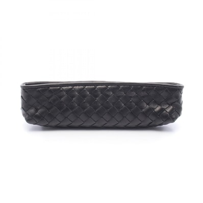 ボッテガヴェネタ BOTTEGA VENETA イントレチャート ペンケース アクセサリー ラムスキン(羊革) メンズ レディース ブラック系 【中古】
