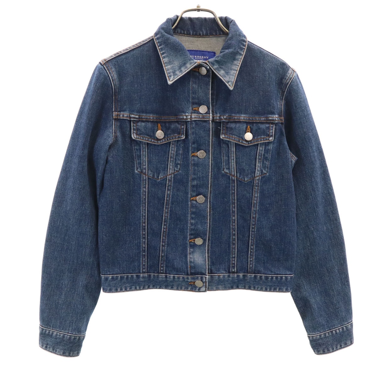 BURBERRY LONDON BLUE LABEL バーバリー ロンドン ブルーレーベル デニムジャケット 38 ウォッシュブルー 三陽商会 ジージャン トラッカー
